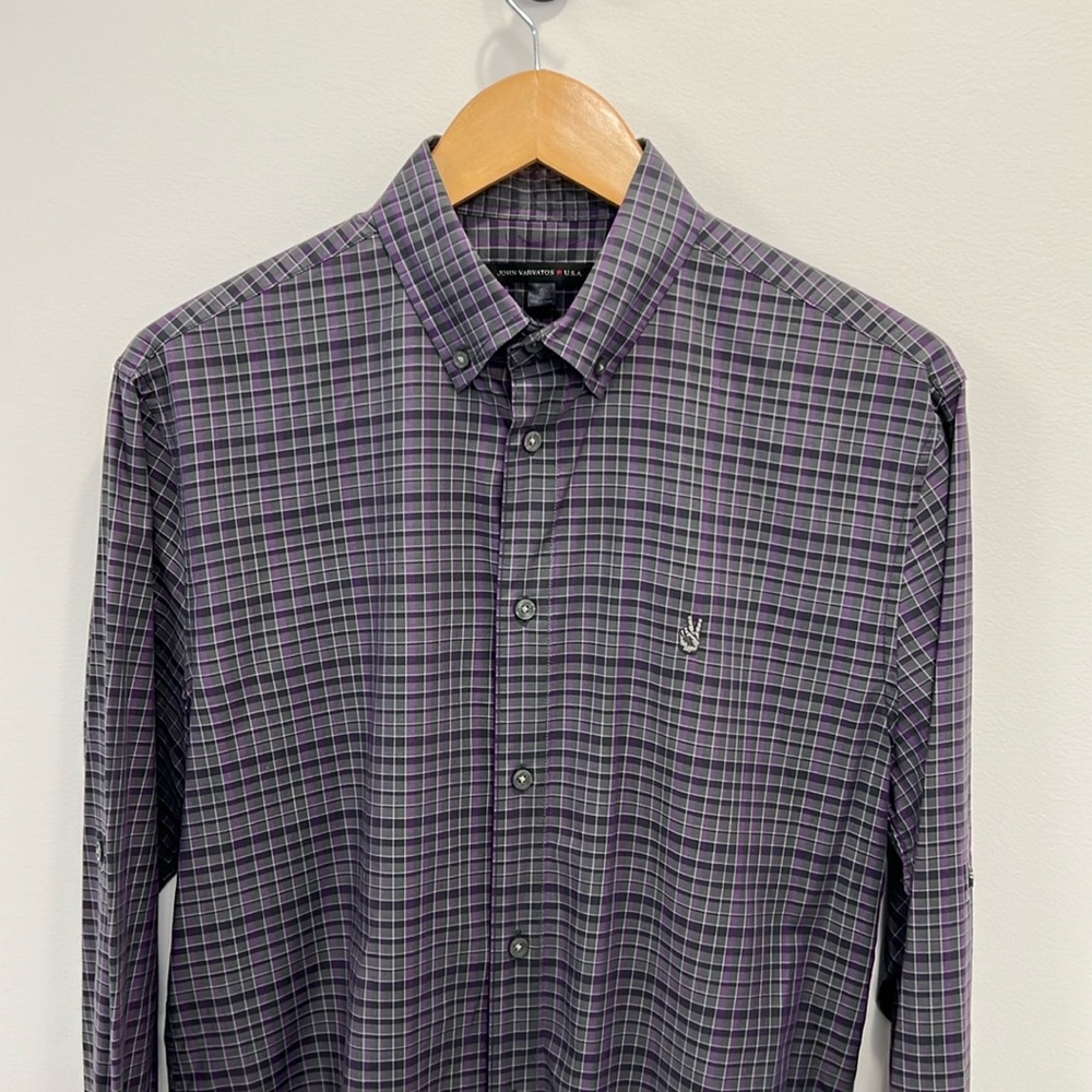 John Varvatos casual cotton button down